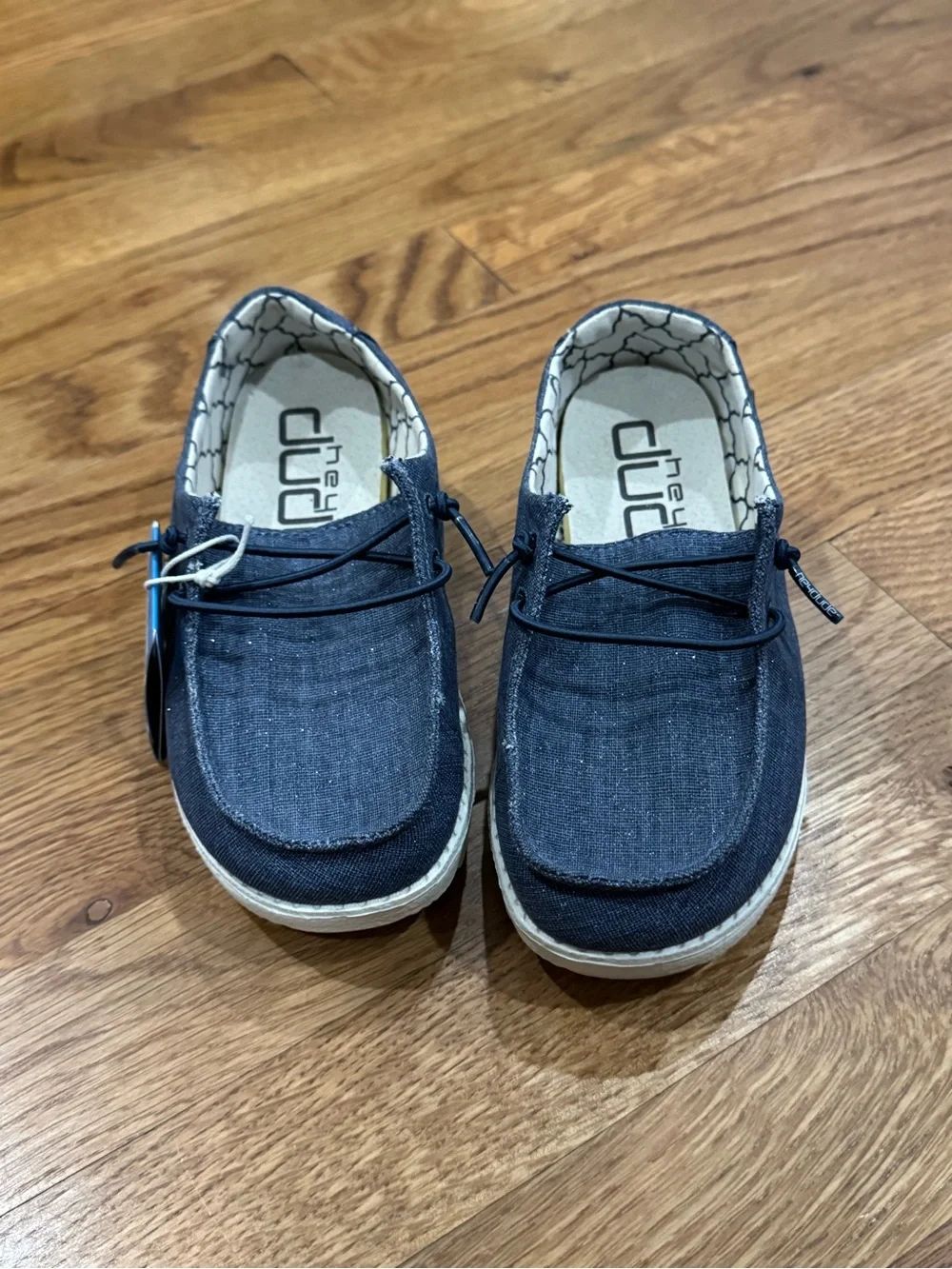 Hey Dude Wendy Sparkling Denim kids sz k12 loafer